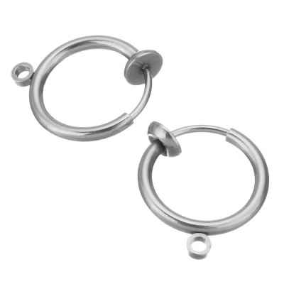 Stainless steel ring earrings surgical steel