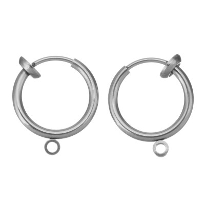 Stainless steel ring earrings surgical steel