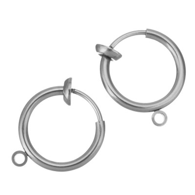 Stainless steel ring earrings surgical steel