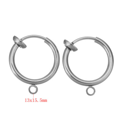 Stainless steel ring earrings surgical steel