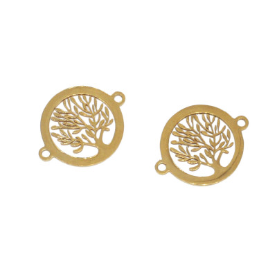 Connector tree of life in two color variants surgical steel
