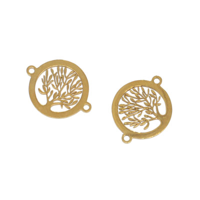 Connector tree of life in two color variants surgical steel