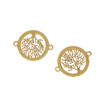 Connector tree of life in two color variants surgical steel