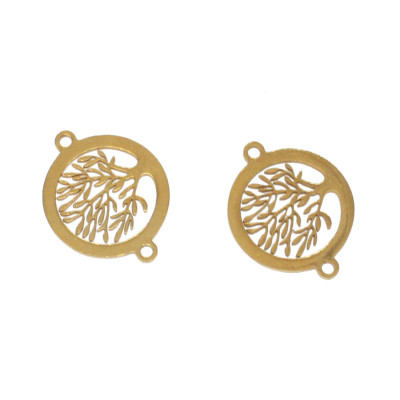 Connector tree of life in two color variants surgical steel