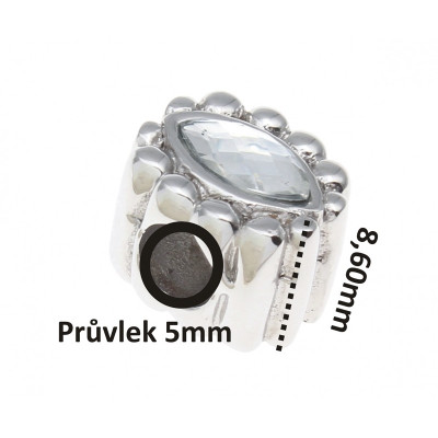 Large bead with surgical steel