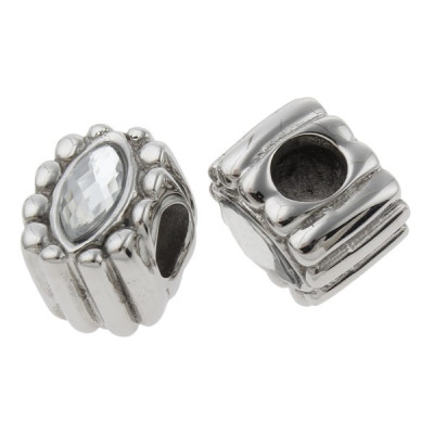 Large bead with surgical steel