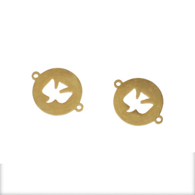 Connector with dove of surgical steel in two color variants