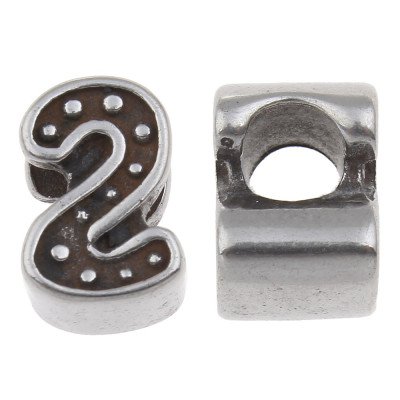 Numeral bead, surgical steel