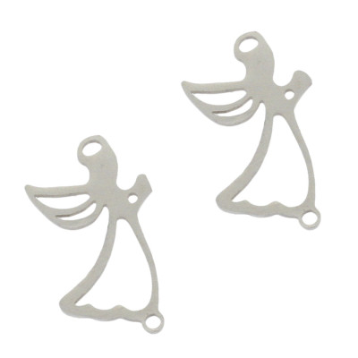 Surgical steel angel connector in two colors