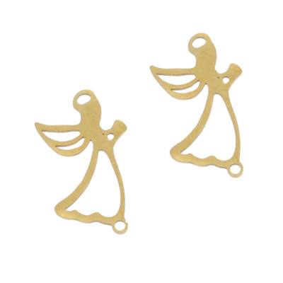 Surgical steel angel connector in two colors