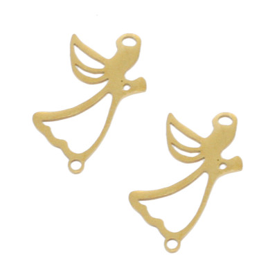 Surgical steel angel connector in two colors