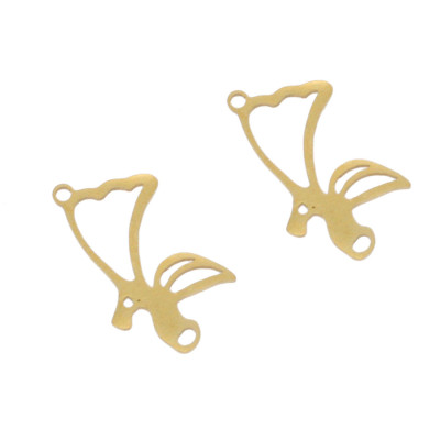 Surgical steel angel connector in two colors