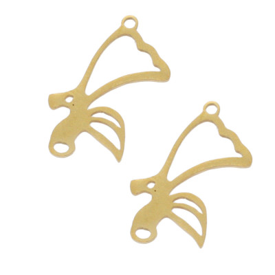 Surgical steel angel connector in two colors