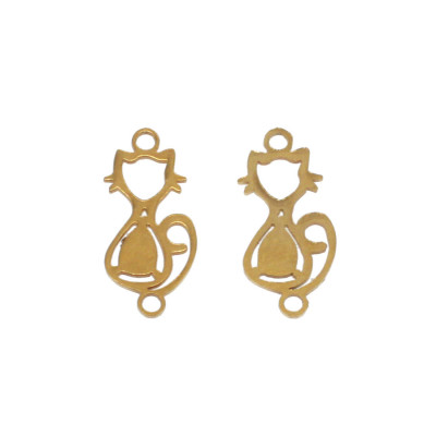 Connector sitting cat surgical steel two color variants