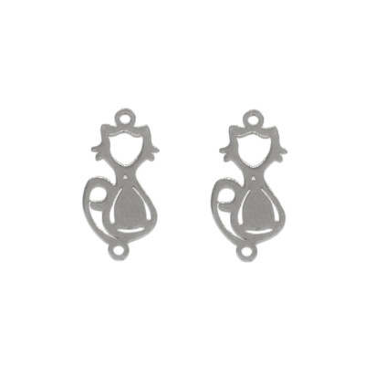 Connector sitting cat surgical steel two color variants