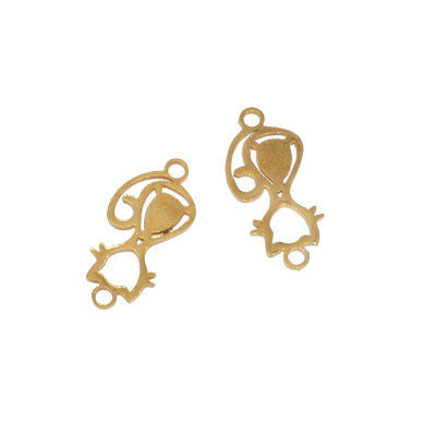 Connector sitting cat surgical steel two color variants