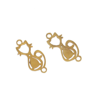 Connector sitting cat surgical steel two color variants