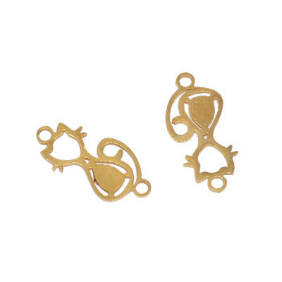 Connector sitting cat surgical steel two color variants