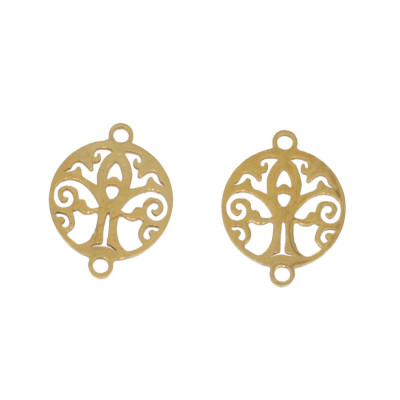 Connector Tree of Life Surgical Steel Two Color Variations