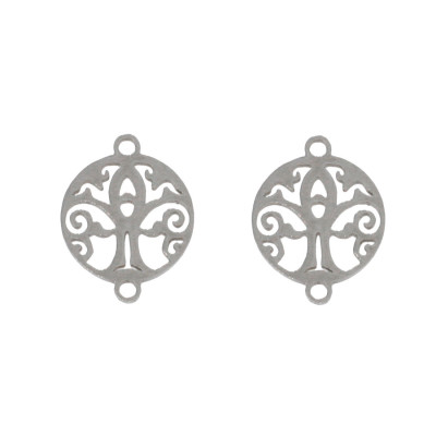 Connector Tree of Life Surgical Steel Two Color Variations