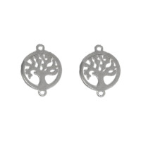 Connector Tree of Life Surgical Steel Two Color Variations 