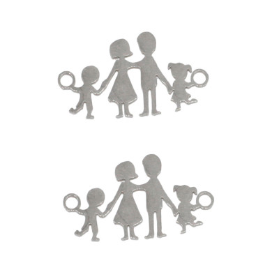 Connector family two children surgical steel two color variants