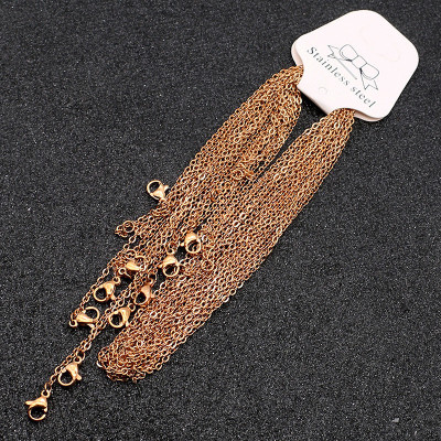 Chain with thickness 1,5mm Rose gold galvanized from surgical steel