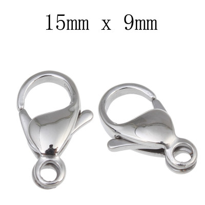 316 Stainless Steel Lobster Claw Clasps 15 x 9mm
