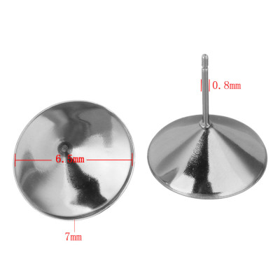 Adapter for Swarovski rivoli 6mm surgical steel
