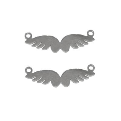 Connector angel wings surgical steel two color variants