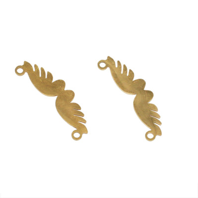 Connector angel wings surgical steel two color variants