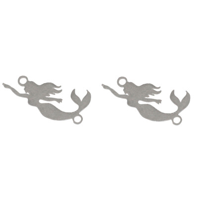 Connector mermaid surgical steel two color variants
