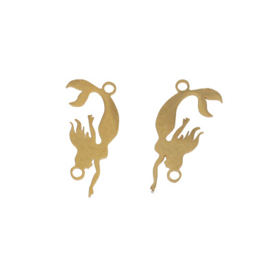 Connector mermaid surgical steel two color variants