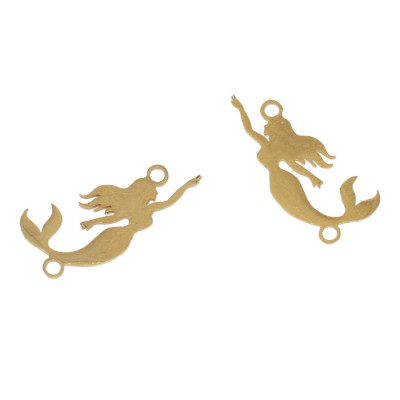 Connector mermaid surgical steel two color variants