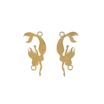 Connector mermaid surgical steel two color variants