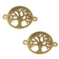 Connector Tree of life made of surgical steel gold plating