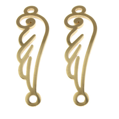 Surgical steel angel wing connector