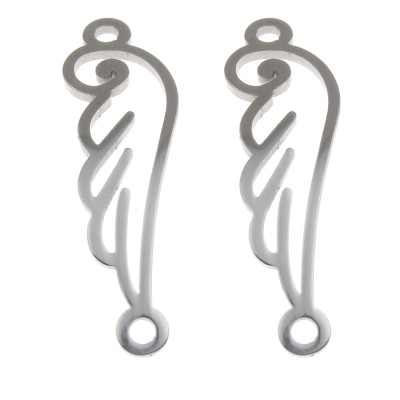 Surgical steel angel wing connector