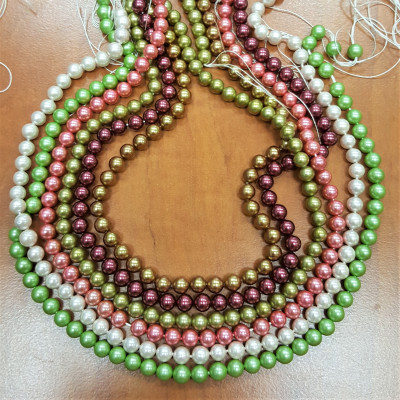 Pearl beads strung size 6mm choice of many colors
