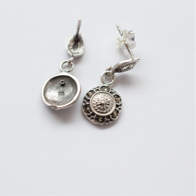 Náušnice Marcasite AG 925/1000