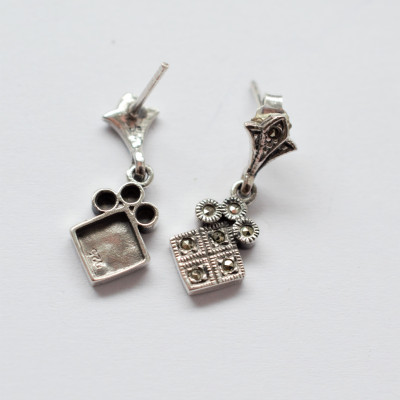 Náušnice Marcasite AG 925/1000