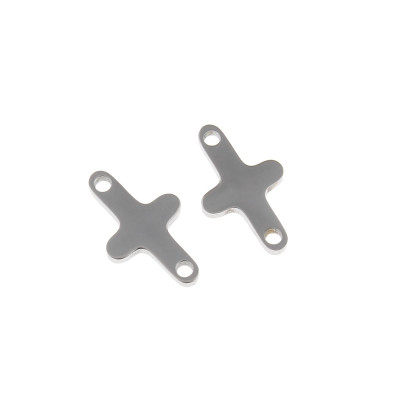 Connector cross polished surgical steel
