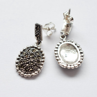 Náušnice Marcasite AG 925/1000
