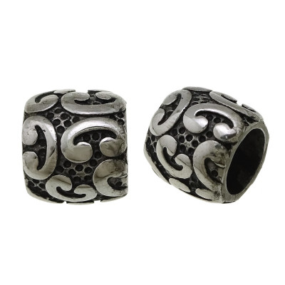 Big bead with ornaments, surgical steel