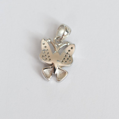 Bow tie pendant with zircons AG 925/1000