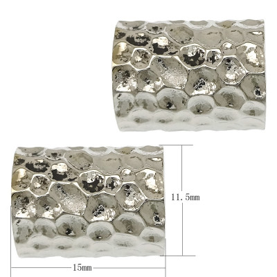 Bead tube with bed for resin or mastic, surgical steel