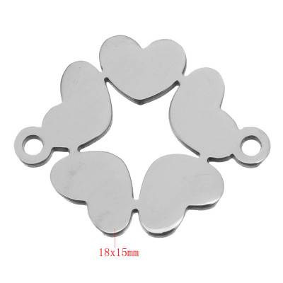 Connector connected hearts surgical steel