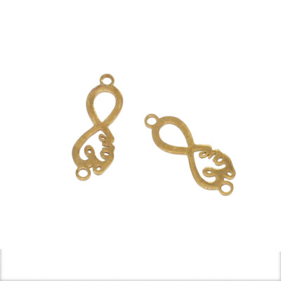 Endless love connector made of surgical steel in two color variants