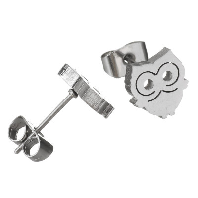 Surgical steel owl earrings