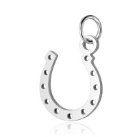 Horseshoe pendant in three colors, surgical steel